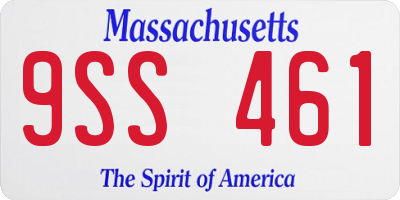 MA license plate 9SS461