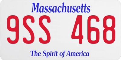 MA license plate 9SS468