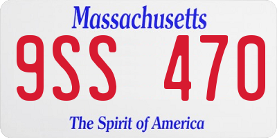 MA license plate 9SS470