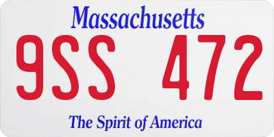 MA license plate 9SS472