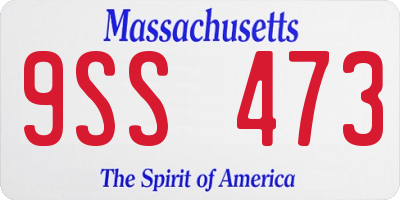 MA license plate 9SS473