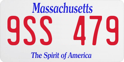 MA license plate 9SS479