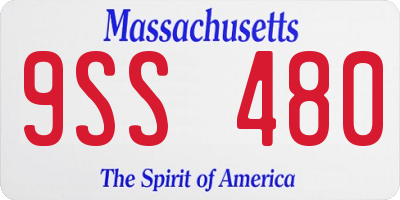 MA license plate 9SS480
