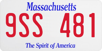 MA license plate 9SS481
