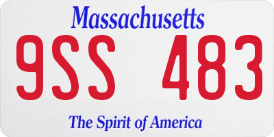 MA license plate 9SS483