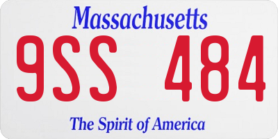 MA license plate 9SS484