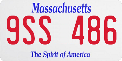 MA license plate 9SS486