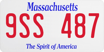 MA license plate 9SS487