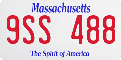MA license plate 9SS488