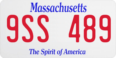MA license plate 9SS489