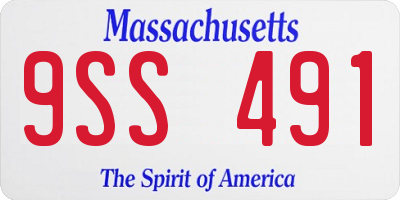 MA license plate 9SS491