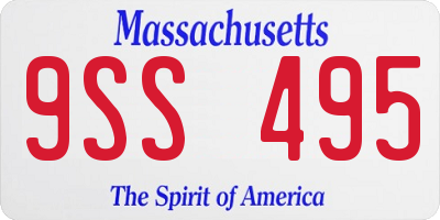 MA license plate 9SS495