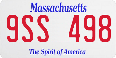 MA license plate 9SS498