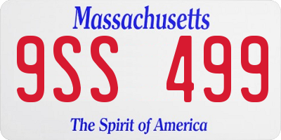 MA license plate 9SS499