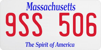 MA license plate 9SS506