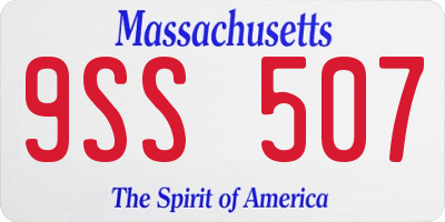 MA license plate 9SS507