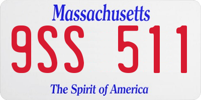 MA license plate 9SS511