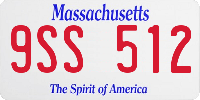 MA license plate 9SS512