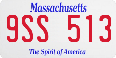 MA license plate 9SS513