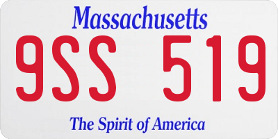 MA license plate 9SS519