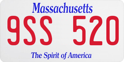 MA license plate 9SS520