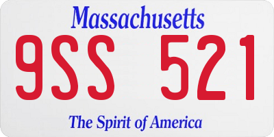 MA license plate 9SS521