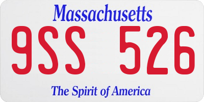 MA license plate 9SS526