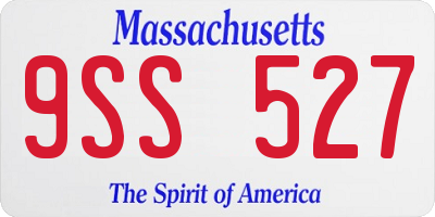 MA license plate 9SS527