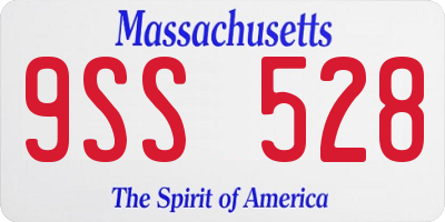 MA license plate 9SS528