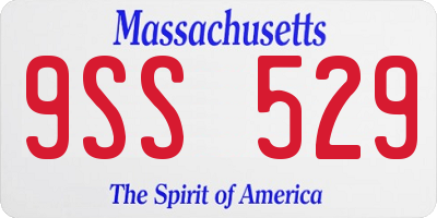 MA license plate 9SS529