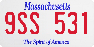 MA license plate 9SS531