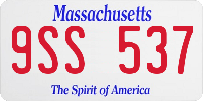 MA license plate 9SS537
