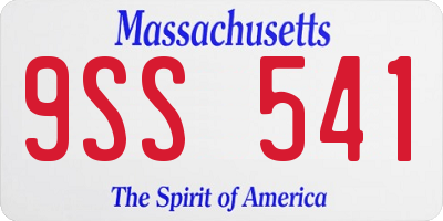 MA license plate 9SS541