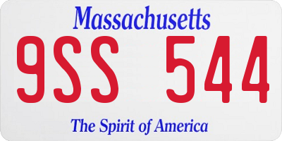 MA license plate 9SS544