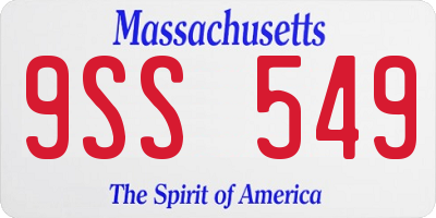 MA license plate 9SS549