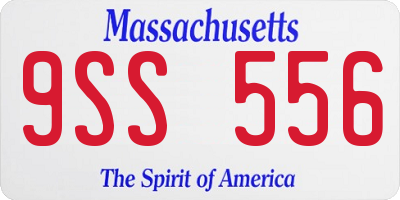 MA license plate 9SS556
