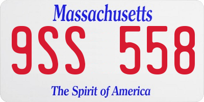 MA license plate 9SS558