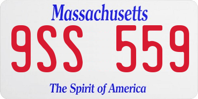 MA license plate 9SS559