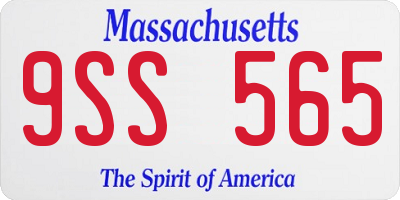 MA license plate 9SS565