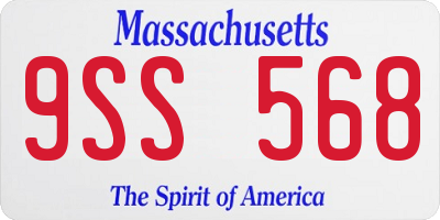 MA license plate 9SS568