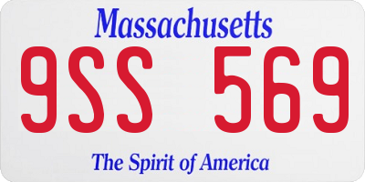 MA license plate 9SS569