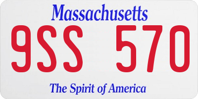 MA license plate 9SS570