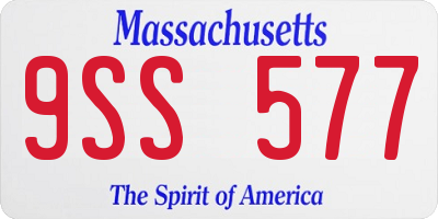 MA license plate 9SS577