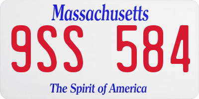 MA license plate 9SS584
