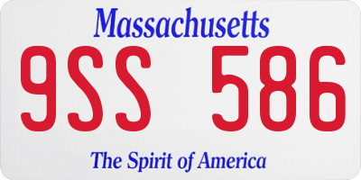 MA license plate 9SS586