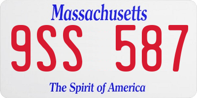 MA license plate 9SS587