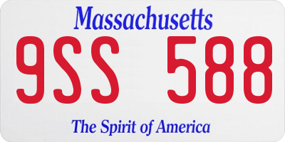MA license plate 9SS588