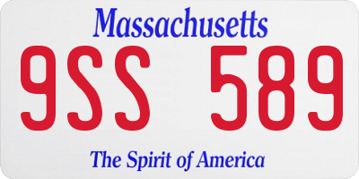 MA license plate 9SS589