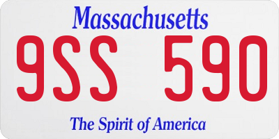 MA license plate 9SS590