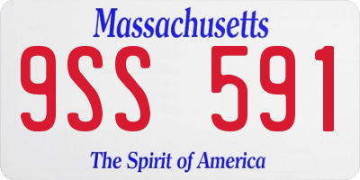 MA license plate 9SS591